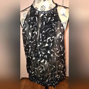 Chic Black and White Women's Top